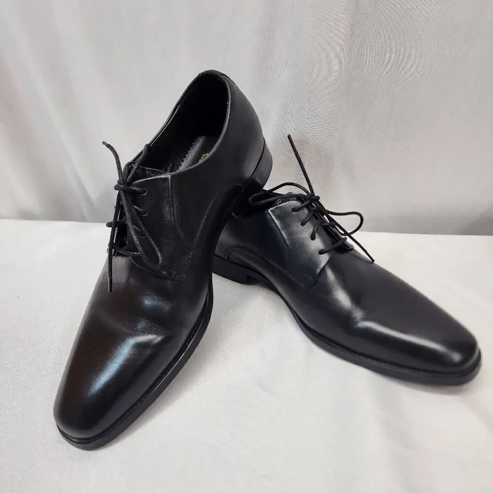 GIFENNSE Men's 10.5 Leather Lace up Leather Lined Perforated Dress Oxfords Shoes